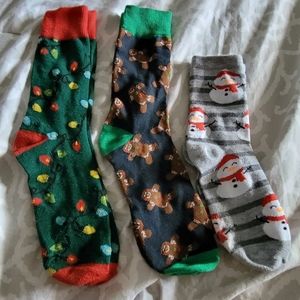 3 pairs of Christmas socks
